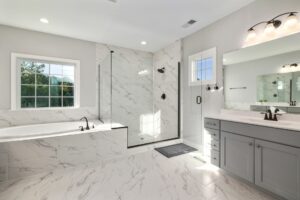 white bathroom cabinet