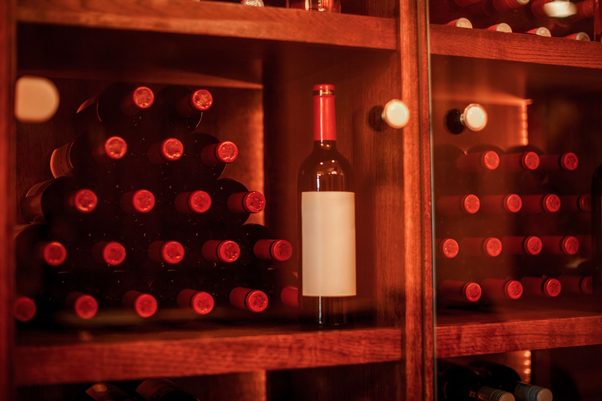 Wine rack above cabinets