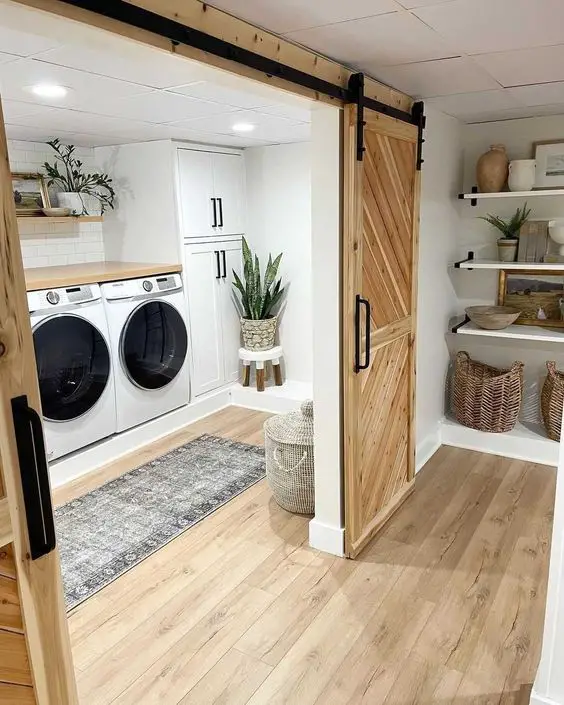 home laundry room basement ideas