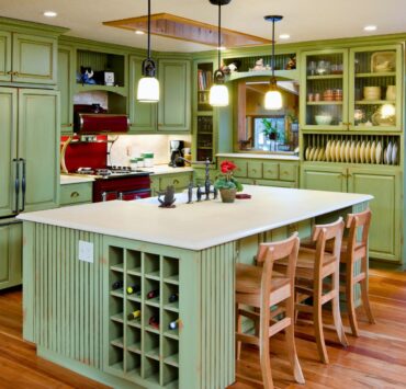 farmhouse sage green kitchen cabinets