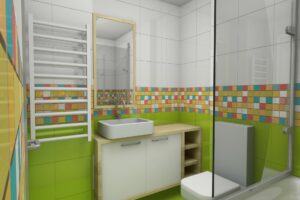 green powder room