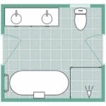 jack and jill bathroom layout