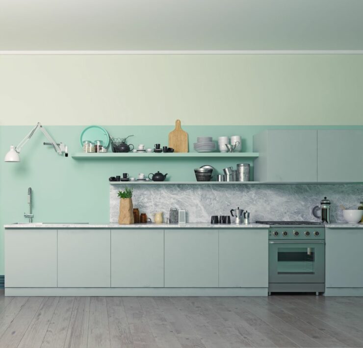 light sage green kitchen cabinets