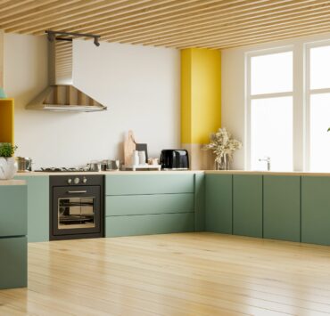 modern sage green kitchen cabinets