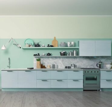 sage green kitchen walls with white cabinets