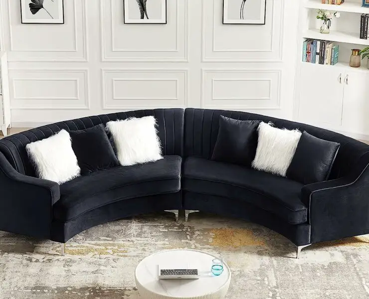 black couch living room