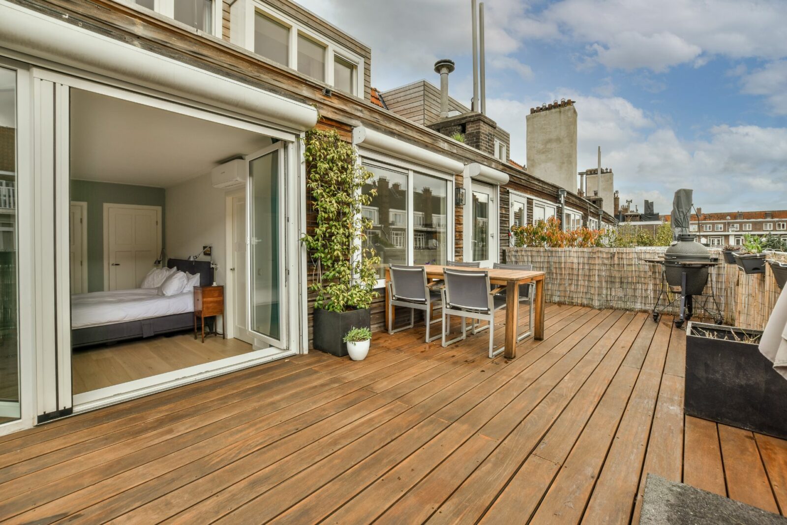 covered small roof terrace design ideas