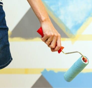 easy wall paint design ideas with tape