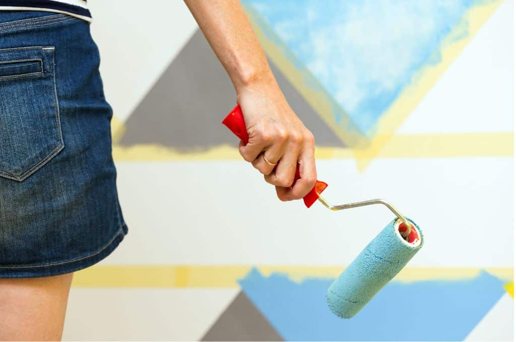 easy wall paint design ideas with tape