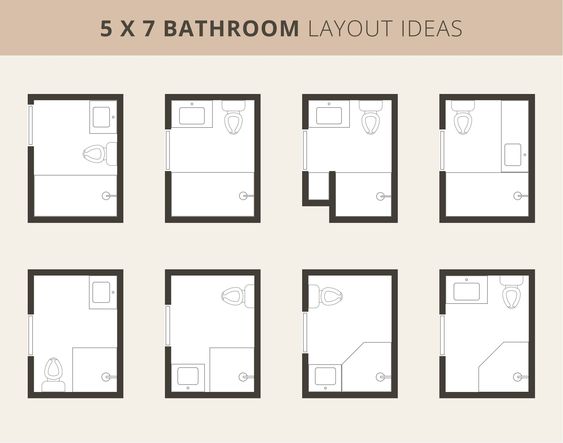 5x7 bathroom layout