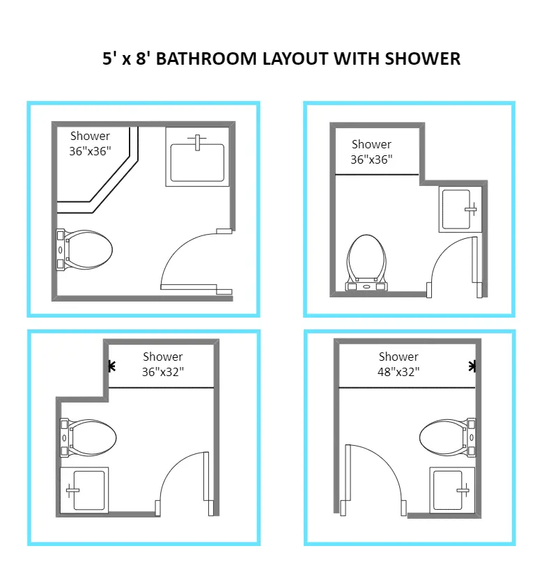 5x8 bathroom layout