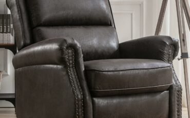 black leather living room chair