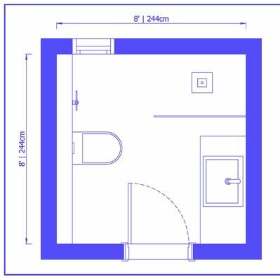 8x8 bathroom layout
