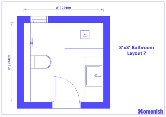 8x8 bathroom layout