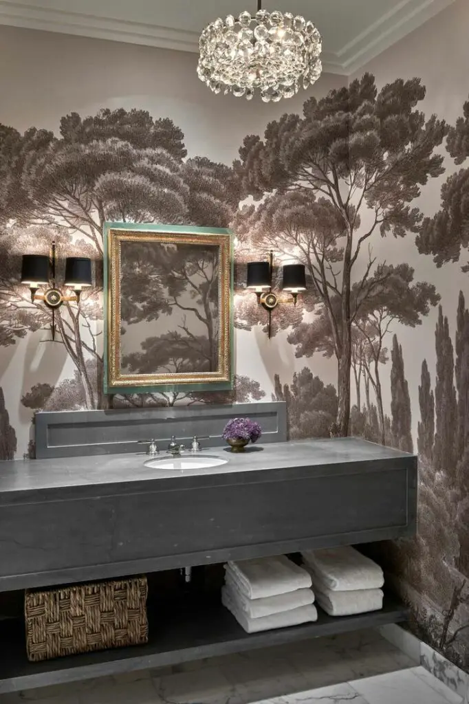 custom bathroom wallpaper