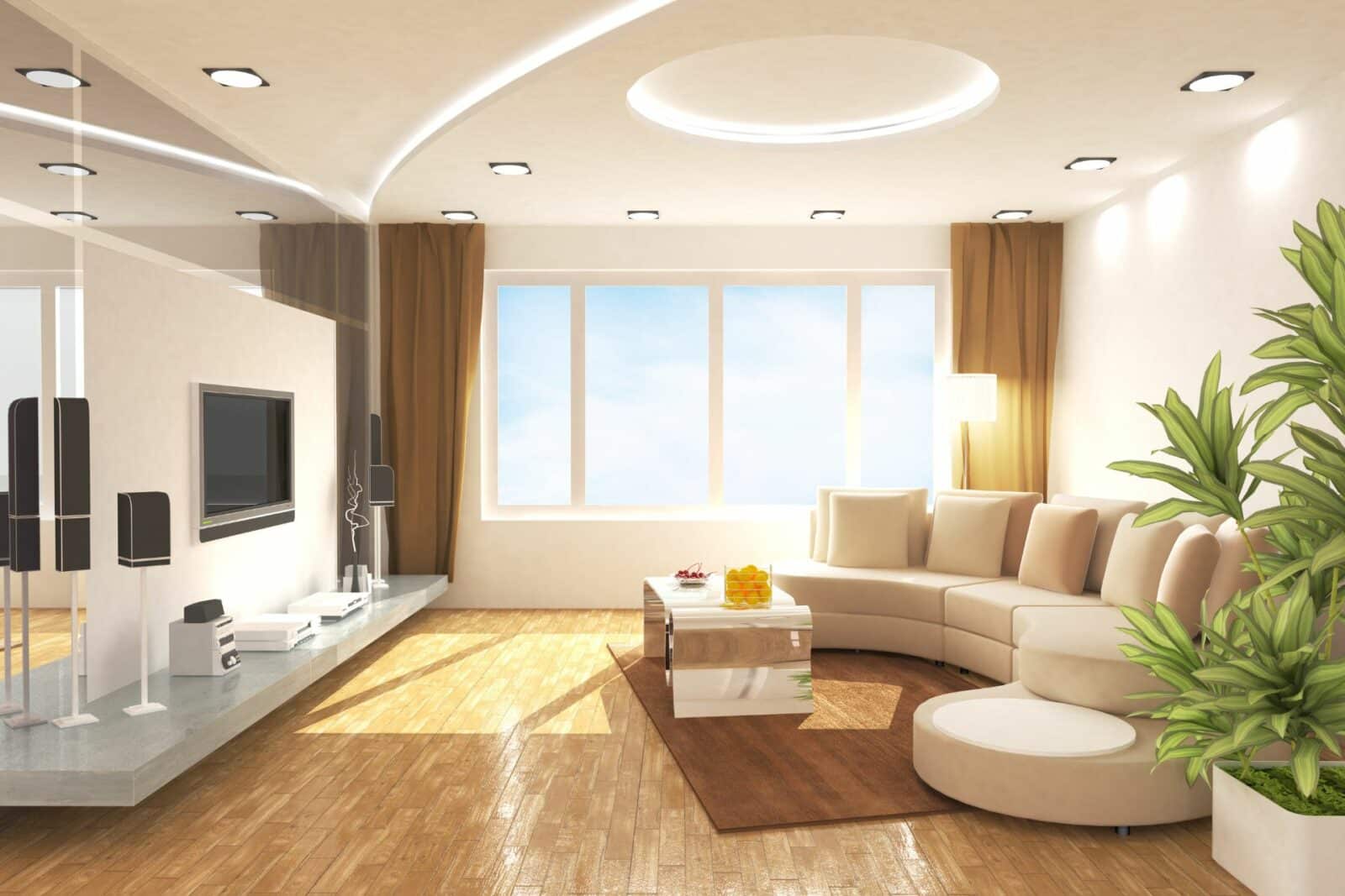 design of living room false ceiling