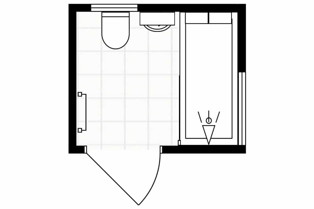 Small Bathroom with Shower Layout