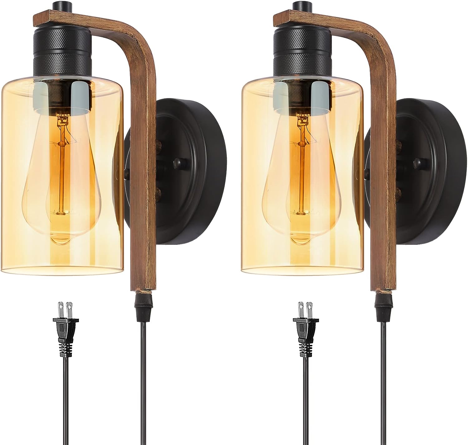 amber wall sconces