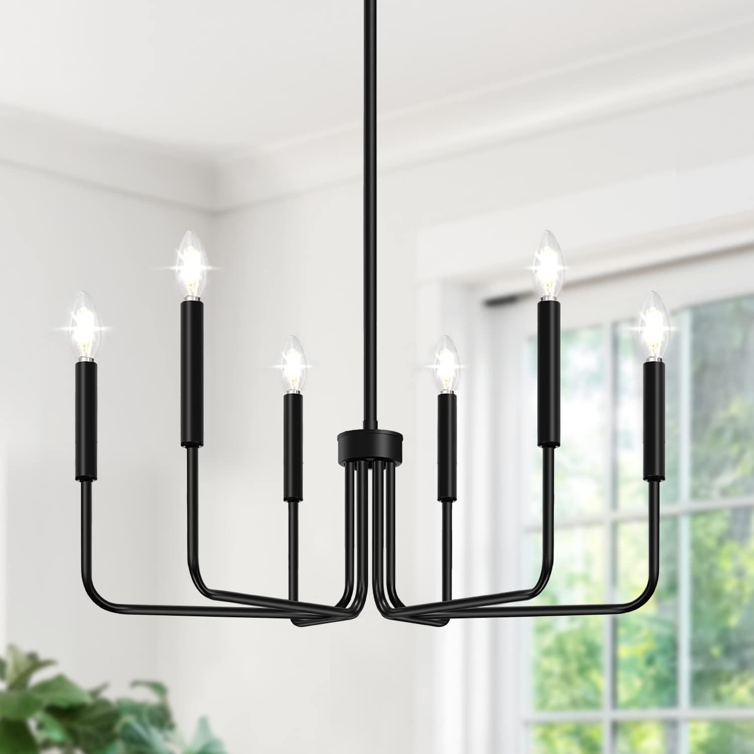 black modern chandeliers