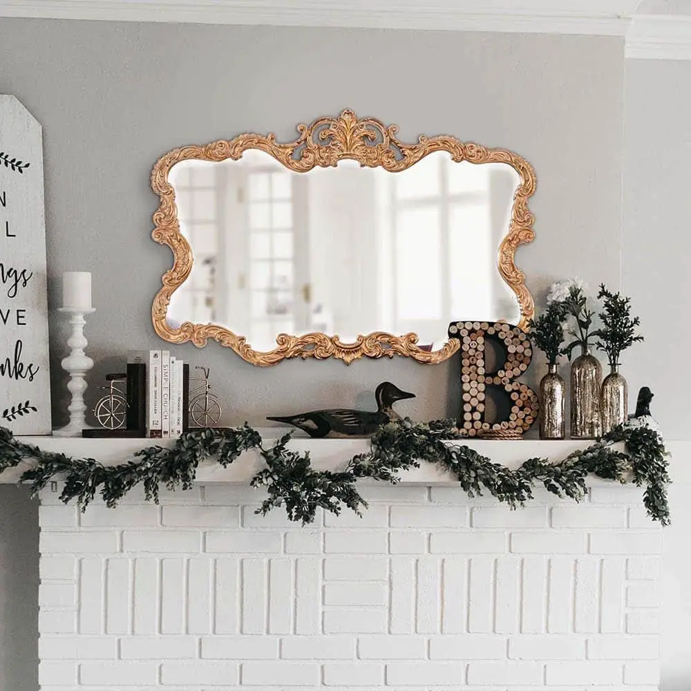 ornate gold mirror living room decorative