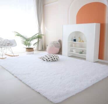 white living room rug