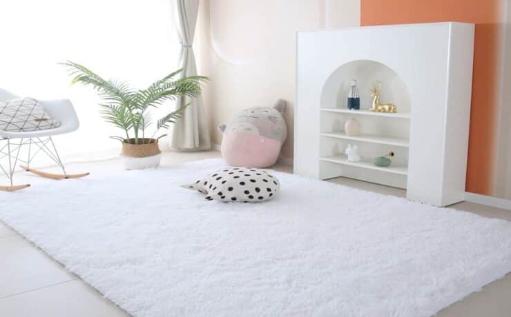 white living room rug