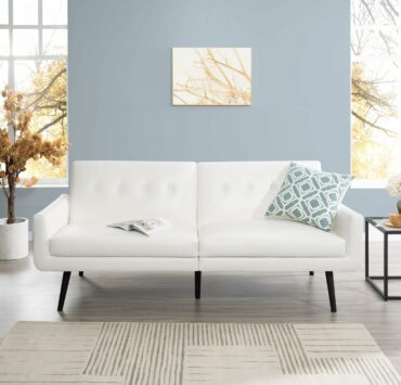 white couch living room