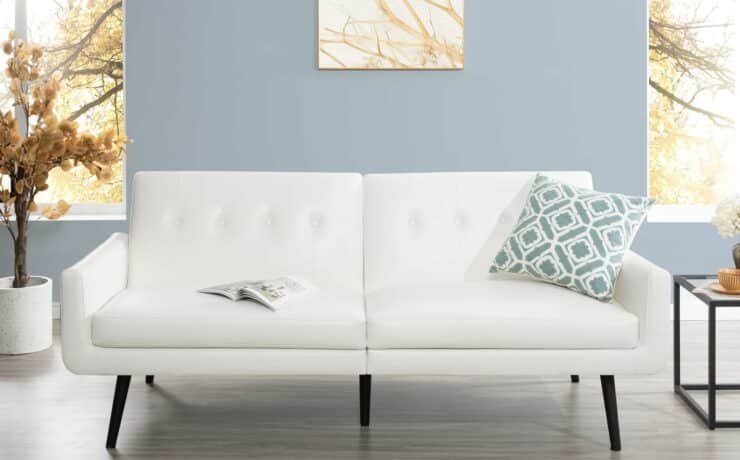 white couch living room