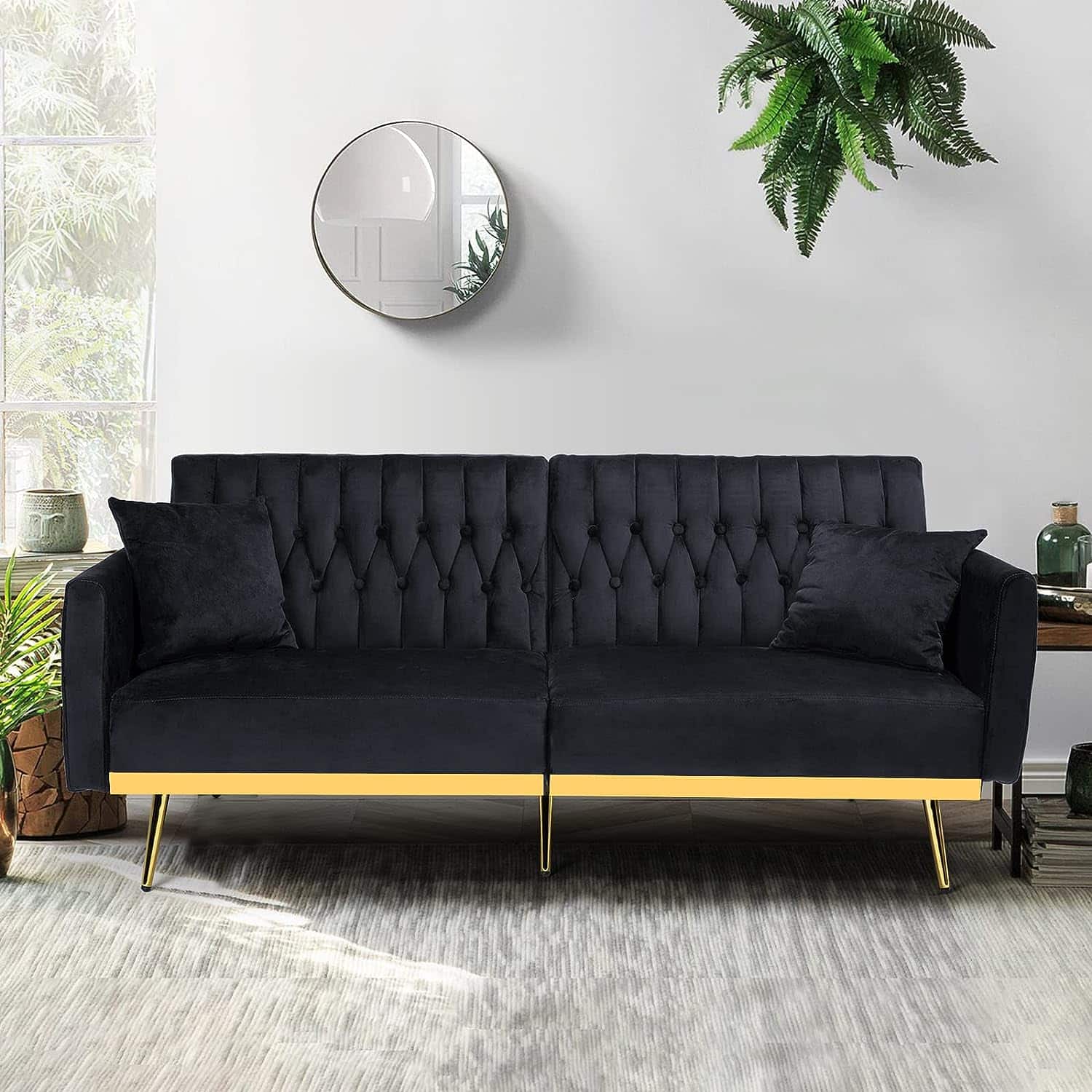black and gold couch