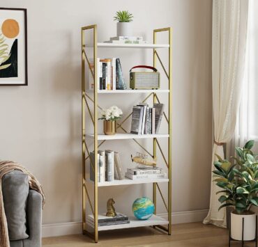 living room bookshelf