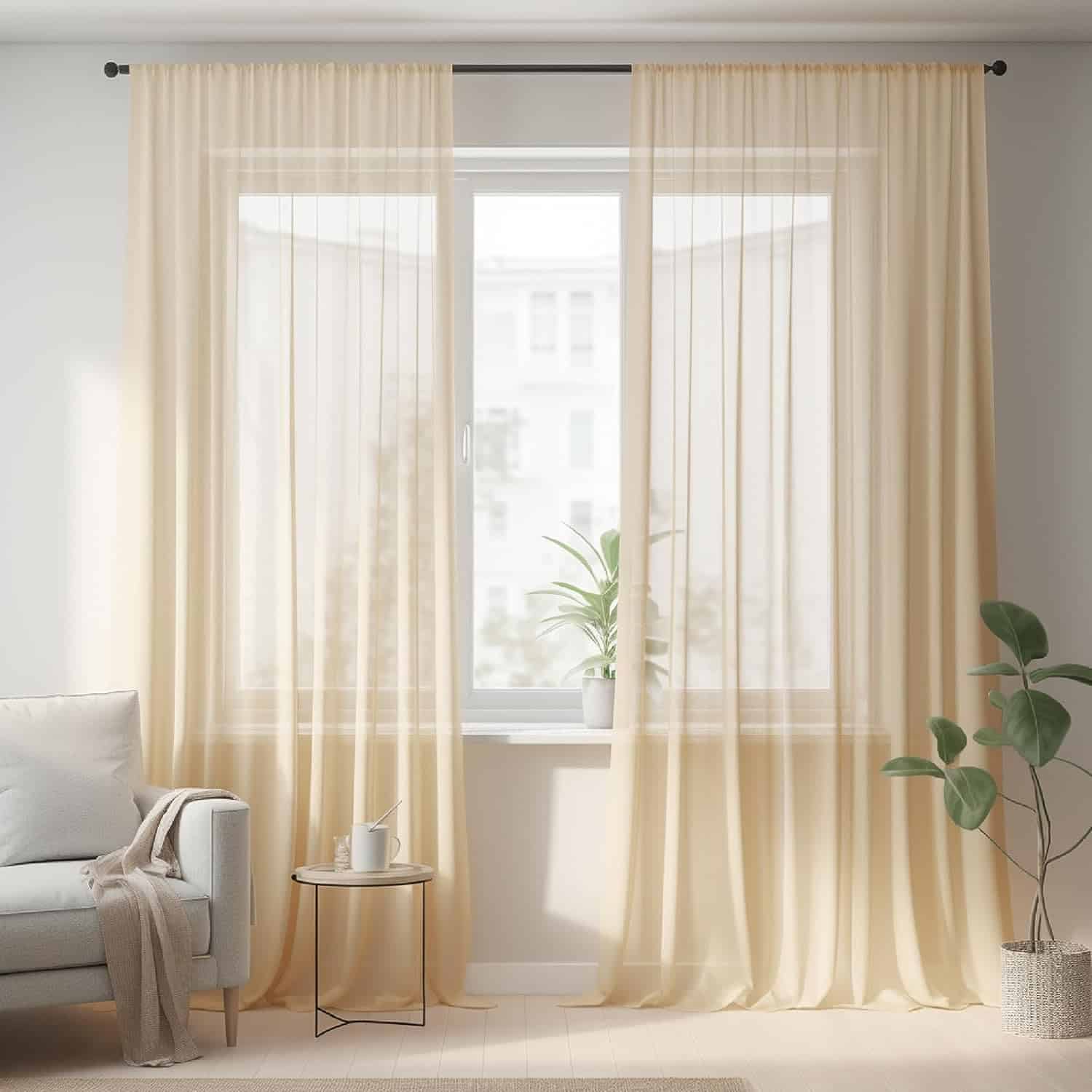 curtains sheer living room