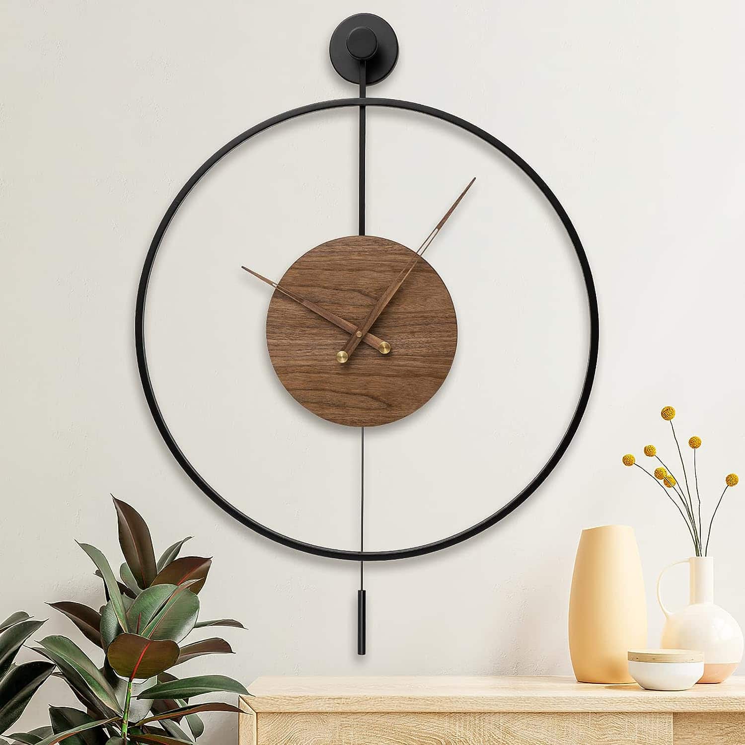 minimalist living room wall clock