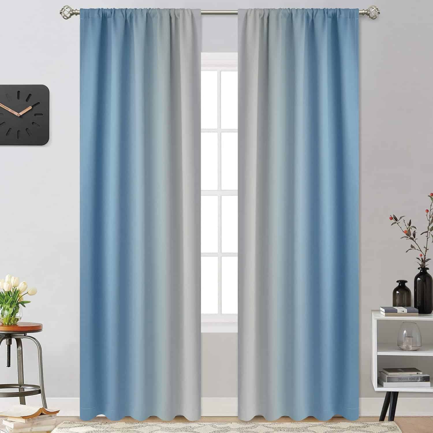ombre blue curtains for living room