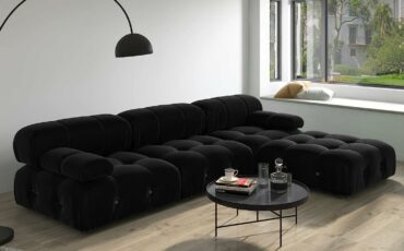 black living room set