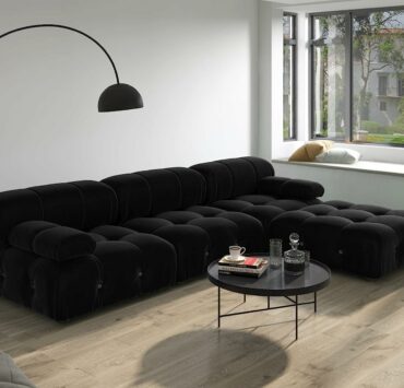 black living room set
