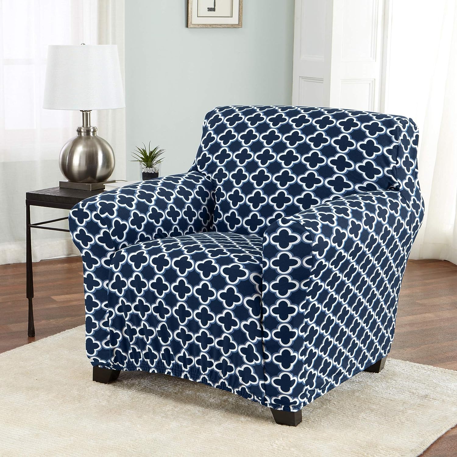 blue living room covers for chairs