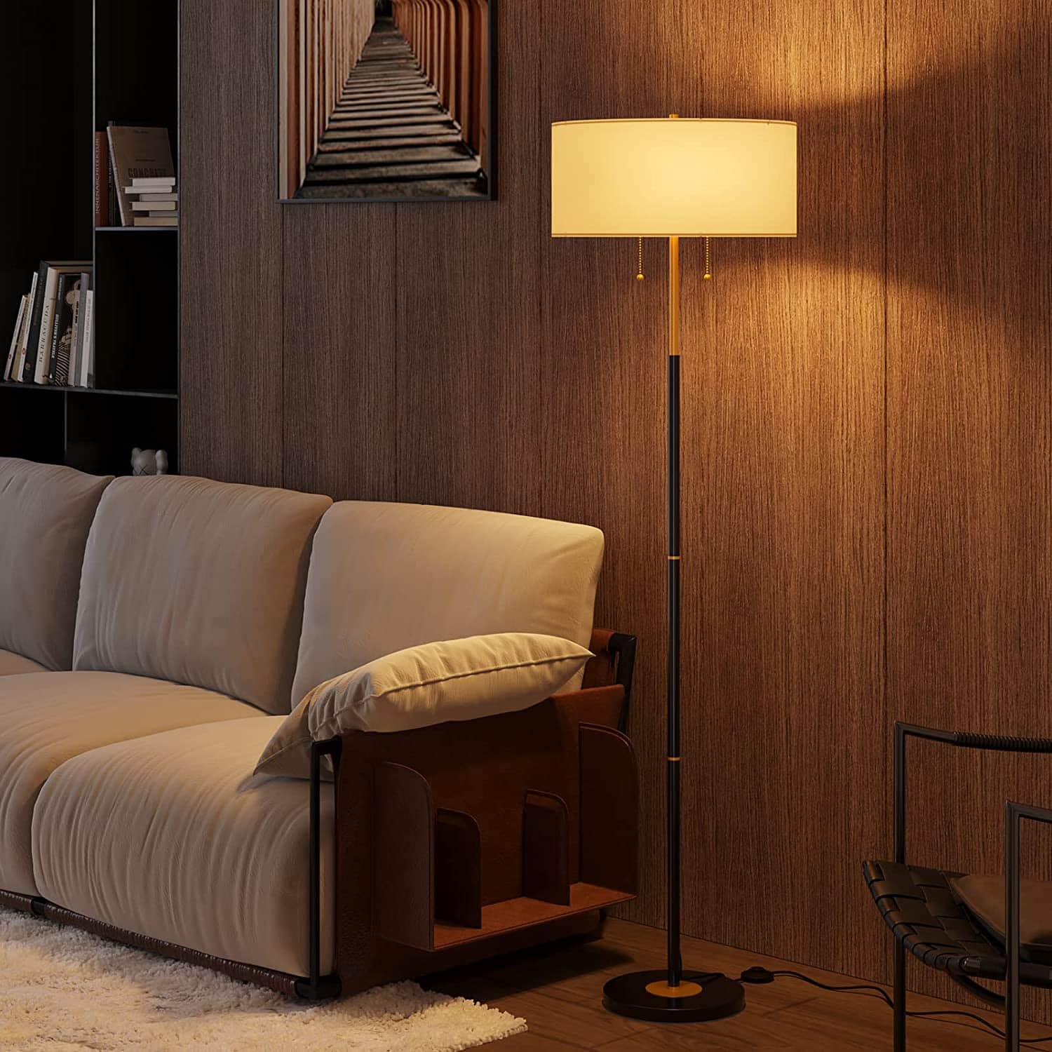 mid century modern design tall living room lamp