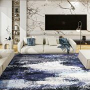 blue rug living room