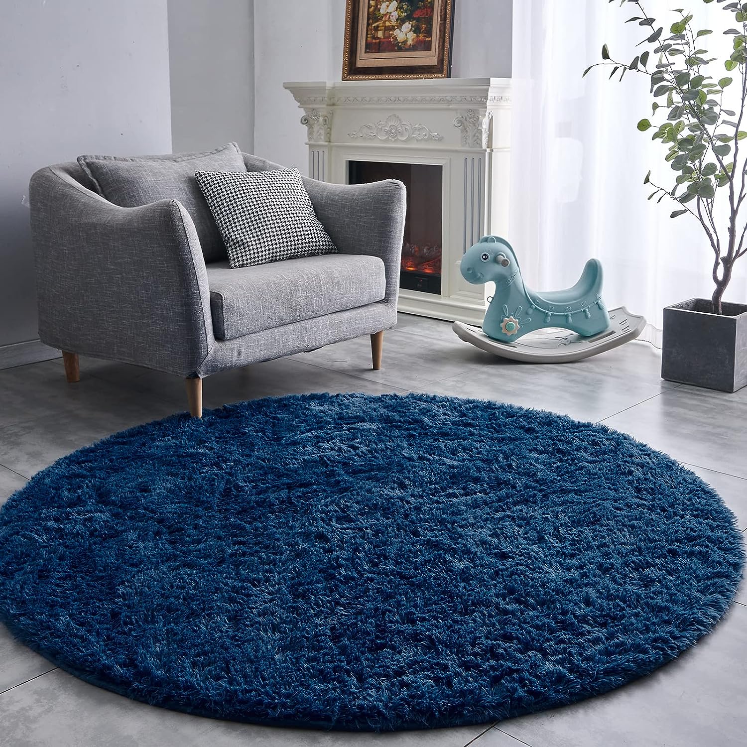 round living room rug