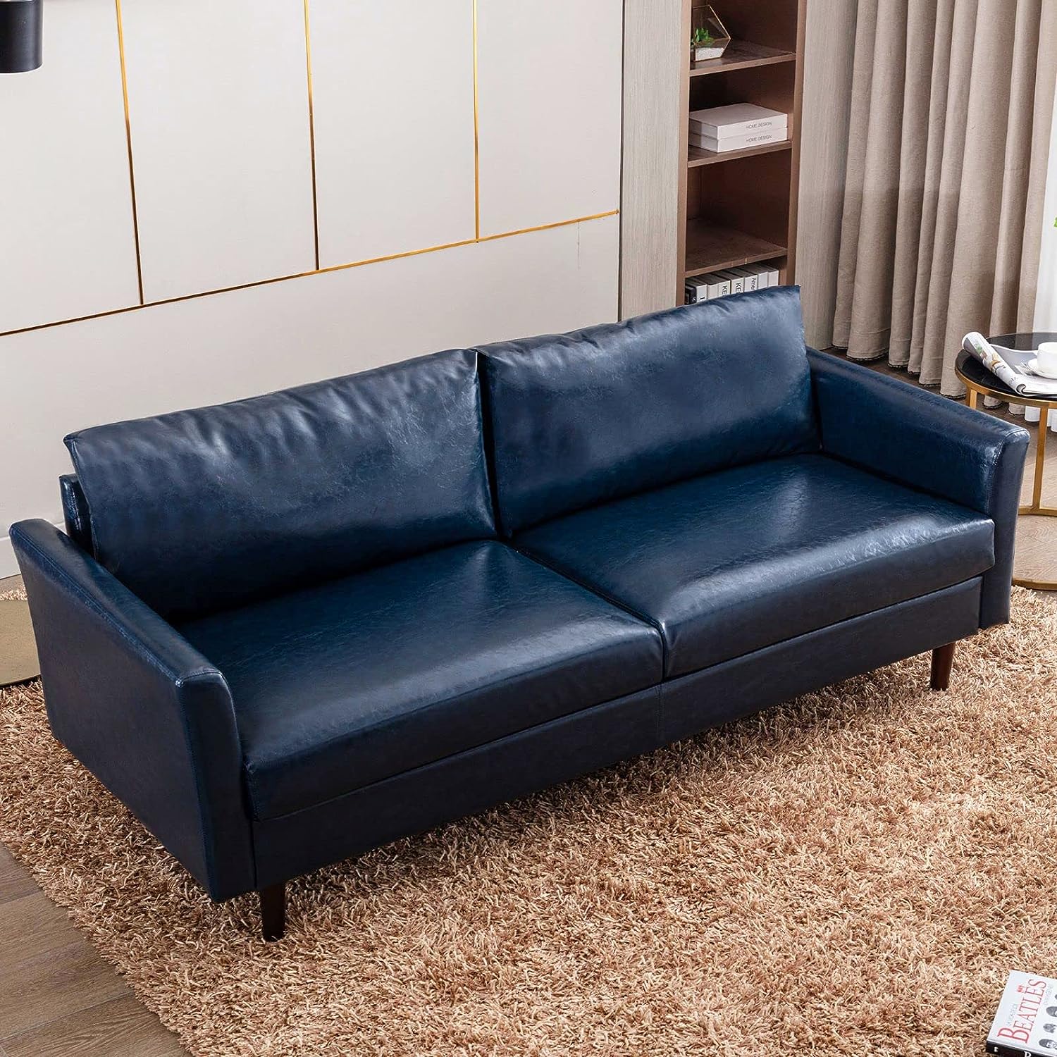 blue living room sofa