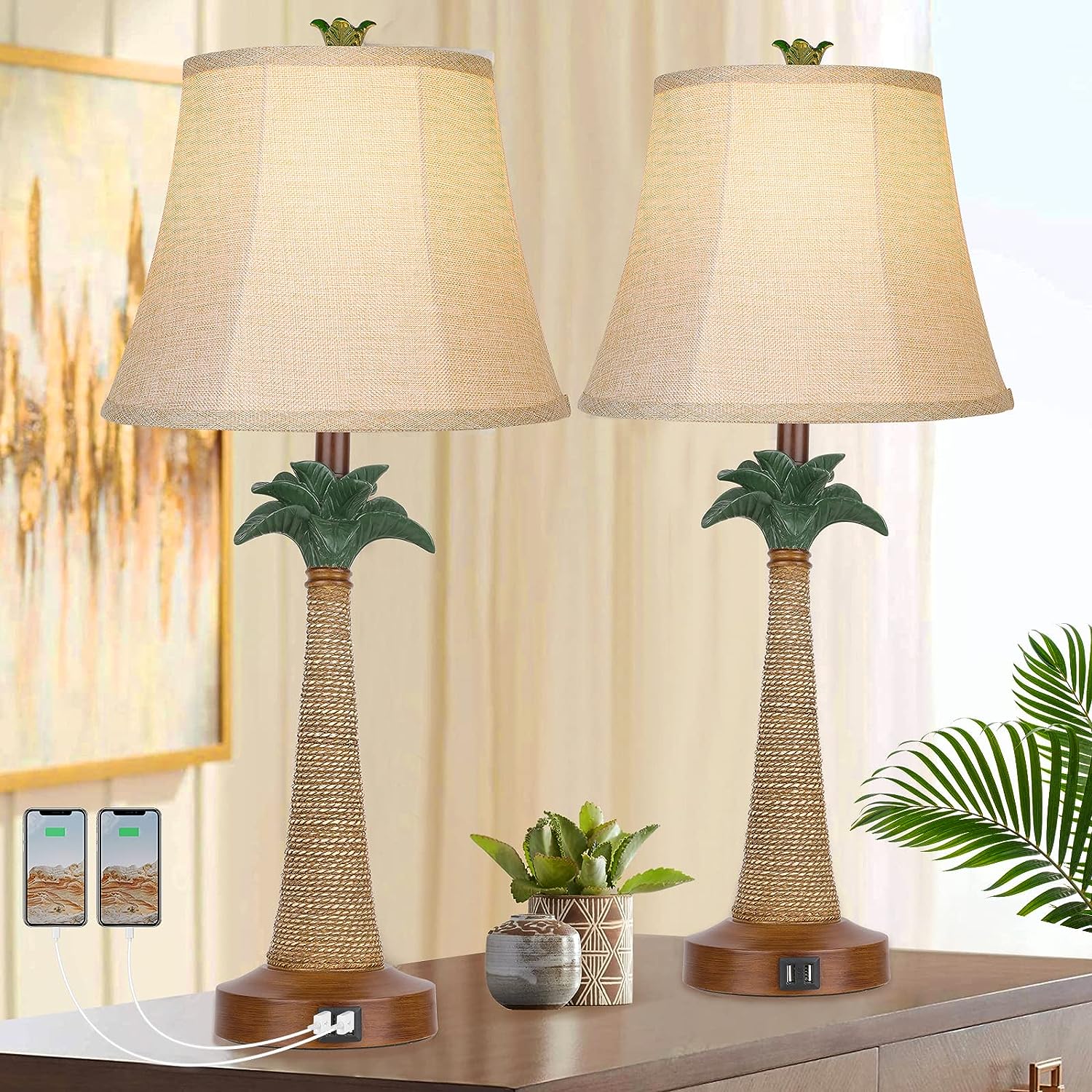 palm tree lamp coastal furniture