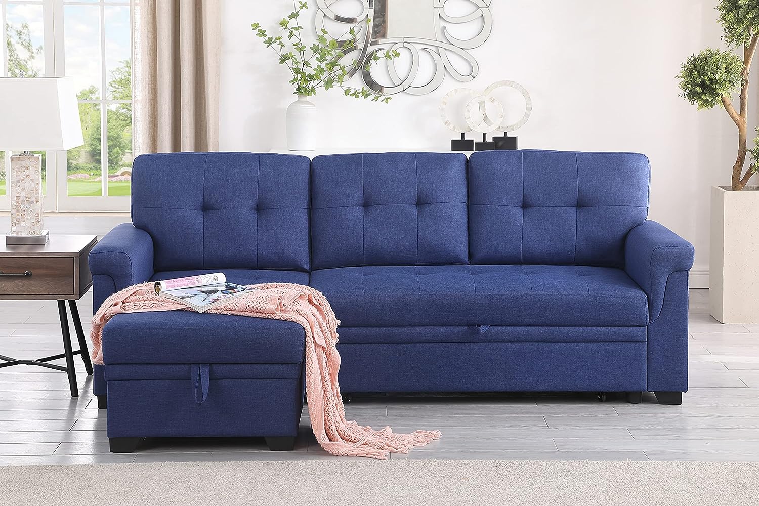 blue sofa