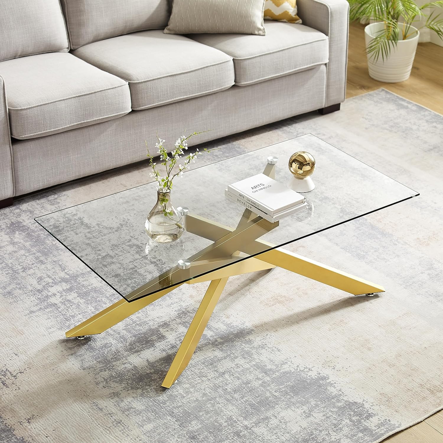 tempered glass living room table