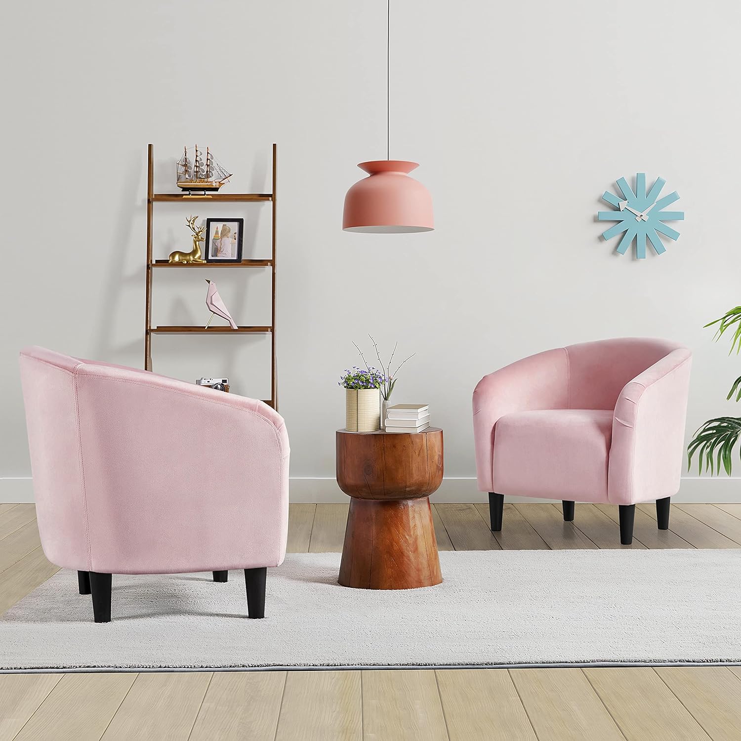 pink living room chairs set of 2