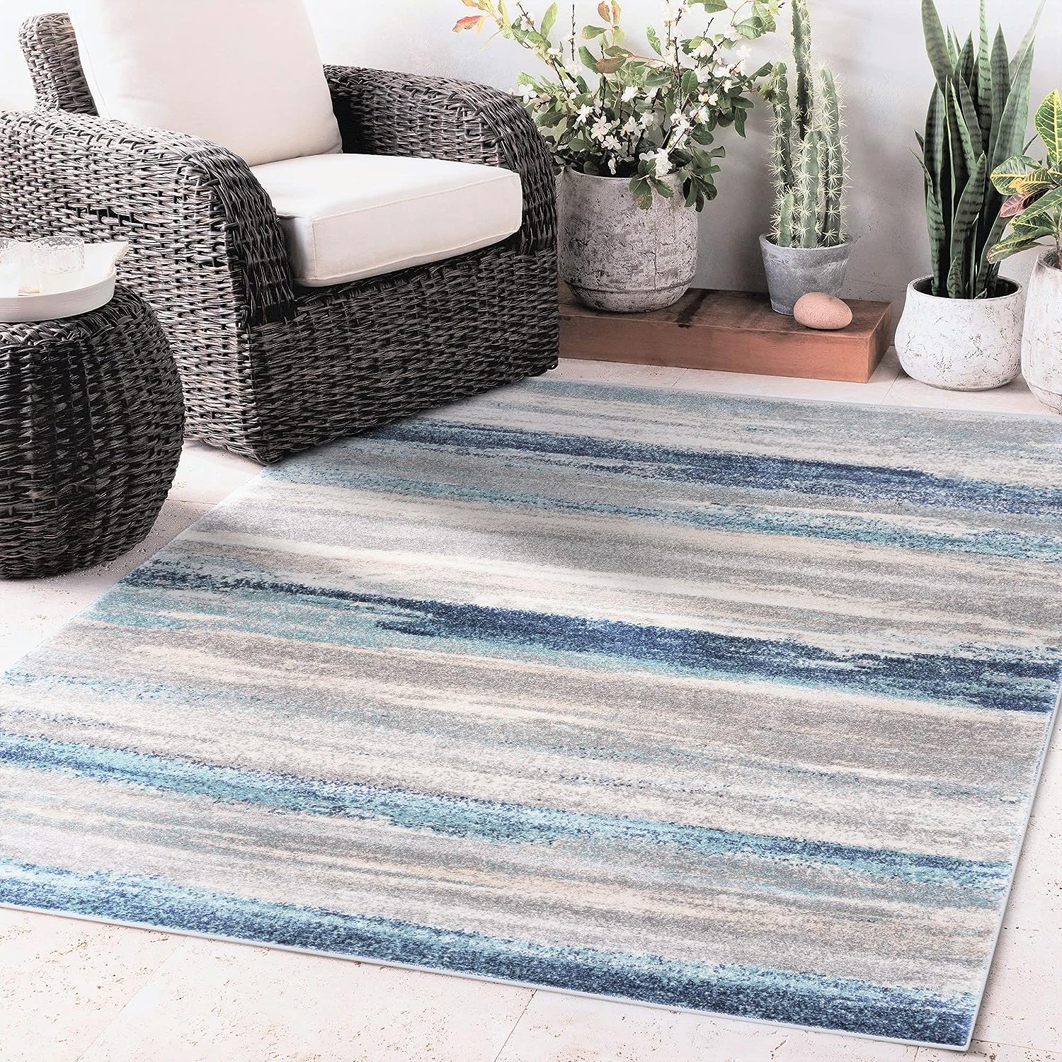 blue rug