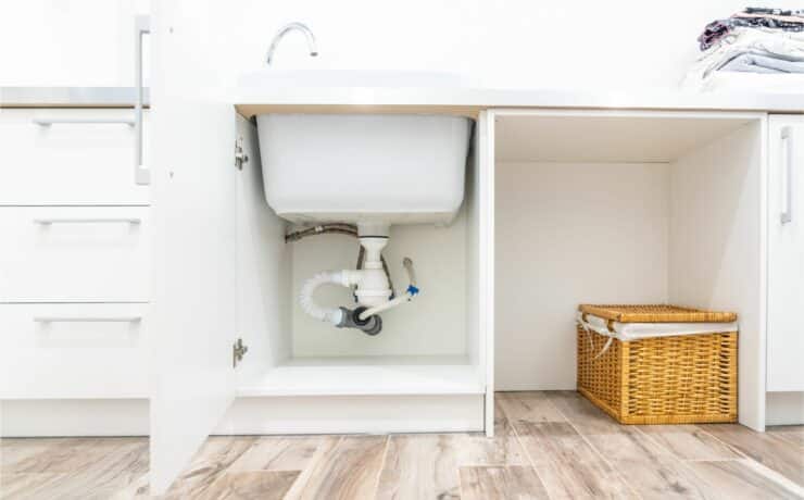 how to organize under bathroom sink