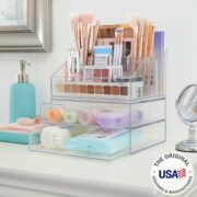 acrylic bathroom counter organizer