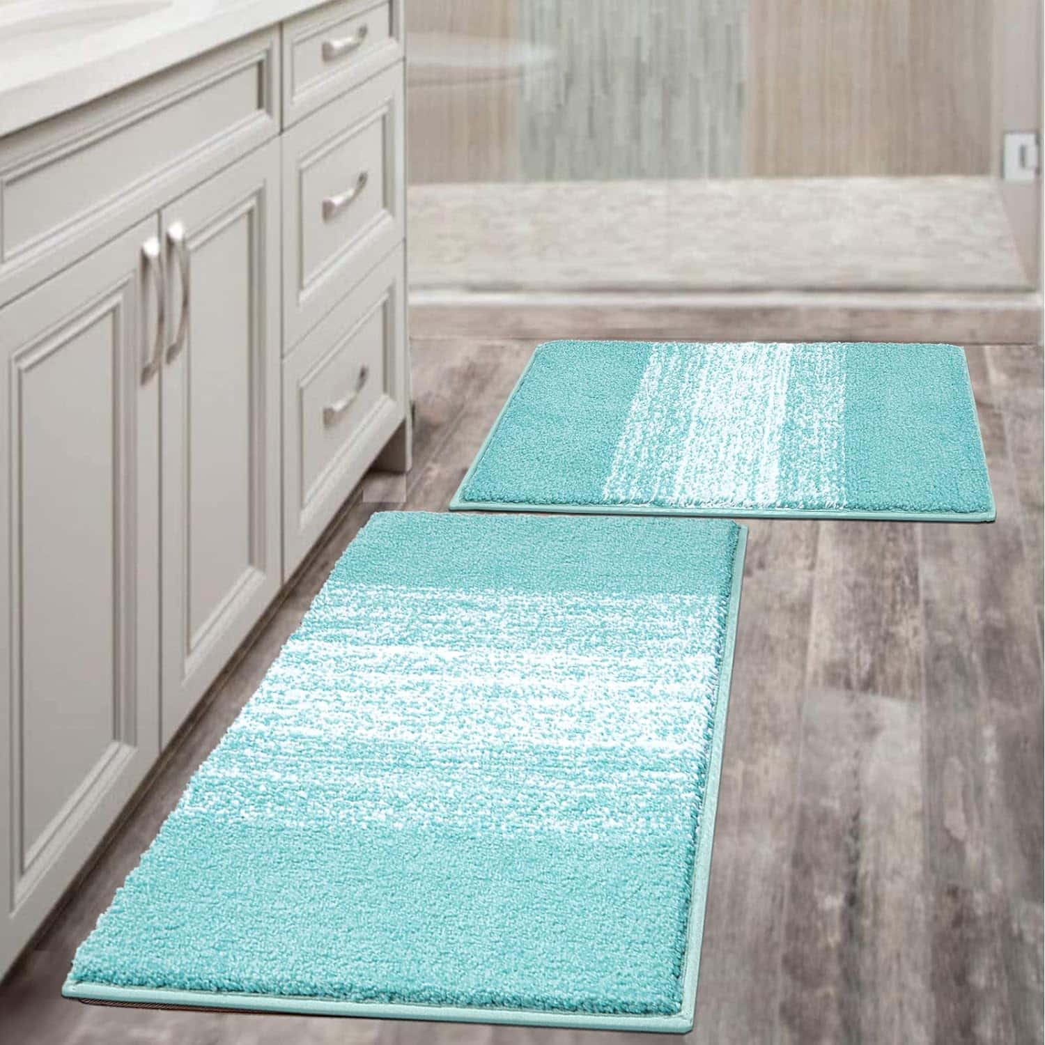 aqua blue bathroom rugs