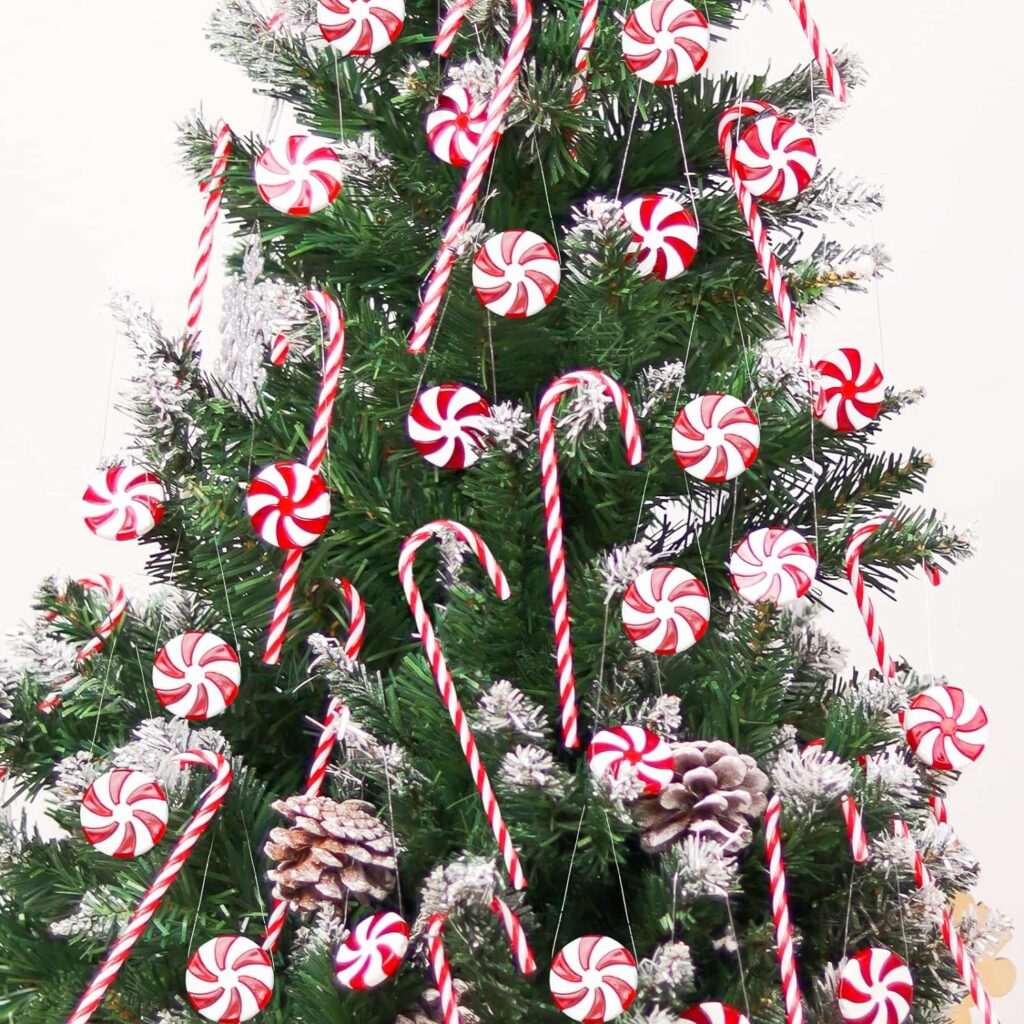 candy cane christmas tree decor