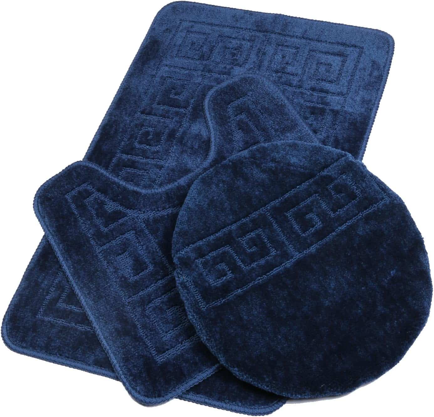 bathroom rug set with toilet cover